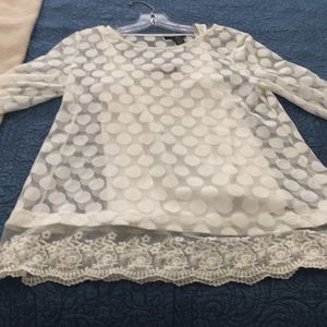 2 piece white cocktail top